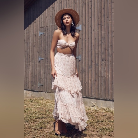 ROCOCO SAND Vie Maxi Skirt and top in Off White / Pink 084/160 - Picture 7 of 7